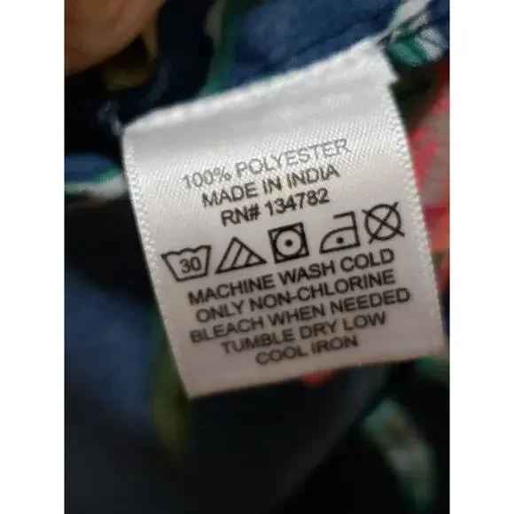 Hint of Blush Women's Off-Shoulder Floral Romper Size M Navy 100% Polyester - Picture 10 of 11